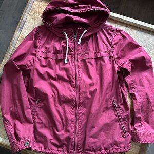 Muji Red Lightweight Jacket with Hood